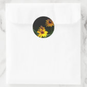 蝶とワイルドフラワーシール ラウンドシール (バッグ)