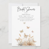 蝶とワイルドフラワーズブライダル 招待状 (正面)