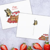 蝶とワッフル お誕生日おめでとう ポストカード