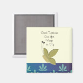 蝶と先生ことわざ マグネット (正面/裏面)