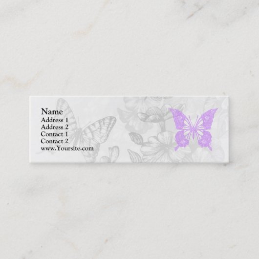 蝶と光 スキニー名刺 (正面)