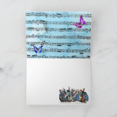 蝶と動物の農場オーケストラ父の日 カード (内部)