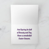 蝶と卵イースターグリーティングカード カード (内部)