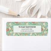 蝶と古鍵とデイジーのスチームパンク風宛名ラベル ラベル (インサイチュ)