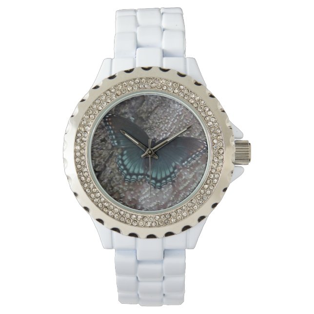蝶と女性のライン型腕時計 腕時計 (正面)