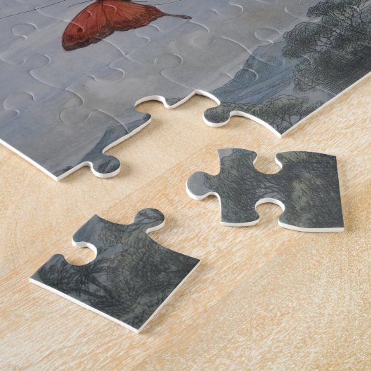 蝶と妖精の女王蝶の妖精 ジグソーパズル (側面)