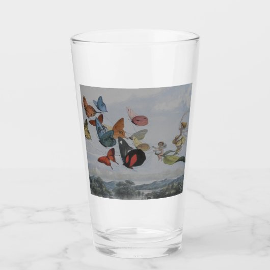 蝶と妖精の女王蝶の妖精 タンブラーグラス (正面)