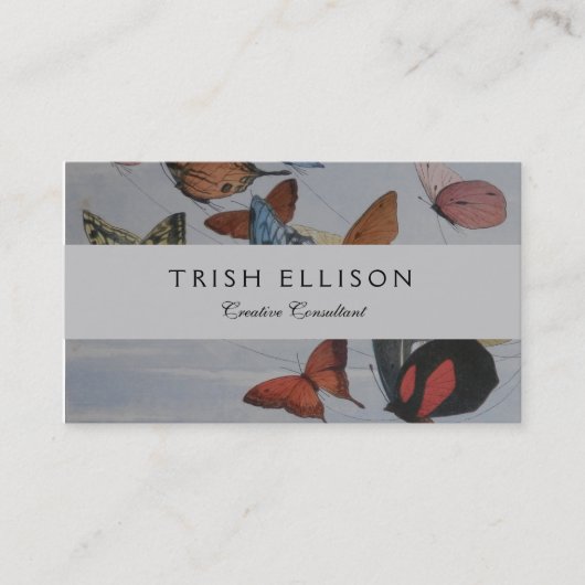 蝶と妖精の女王蝶の妖精 名刺 (正面)