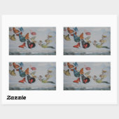 蝶と妖精の女王蝶の妖精 長方形シール (シート)