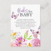 蝶と子守歌のベビー エンクロージャーカード (正面)