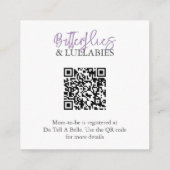 蝶と子守歌レジストリの囲いカード エンクロージャーカード (裏面)