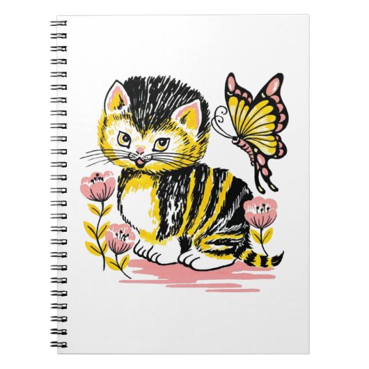 蝶と子猫 ノートブック (正面)