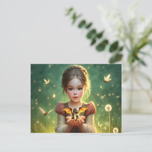 蝶と小さなドラゴンキーパー ポストカード (スタンド正面)