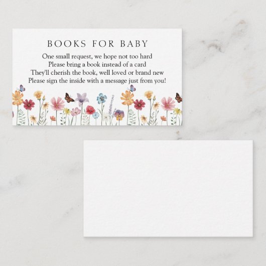 蝶と山花の本ベビー エンクロージャーカード (正面/裏面)