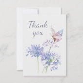 蝶と庭の花ありがとう サンキューカード (正面)
