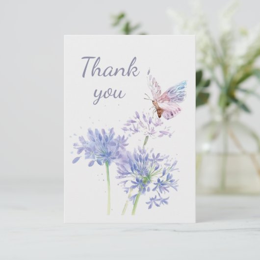 蝶と庭の花ありがとう サンキューカード (スタンド正面)