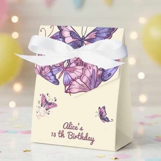 蝶と庭の誕生日パーティー フェイバーボックス