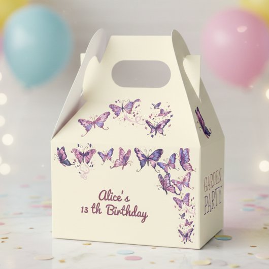 蝶と庭の誕生日パーティー フェイバーボックス