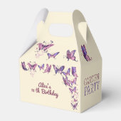 蝶と庭の誕生日パーティー フェイバーボックス (裏面サイド)
