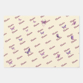 蝶と庭の誕生日パーティー ラッピングペーパーシート (正面3)