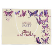 蝶と庭の誕生日パーティー ラージペーパーバッグ (裏面)