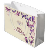蝶と庭の誕生日パーティー ラージペーパーバッグ (裏面アングル)
