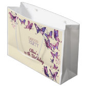 蝶と庭の誕生日パーティー ラージペーパーバッグ (正面アングル)
