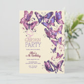 蝶と庭の誕生日パーティー 招待状 (スタンド正面)