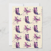 蝶と庭の誕生日パーティー 招待状 (裏面)