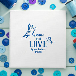 蝶と恋の引用文手作り ラバースタンプ