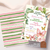 蝶と恐竜の共同兄弟誕生日 招待状