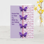 蝶と悪寒のための良いカードを取得 カード (黄色い花)