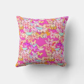 蝶と数々の深いピンク クッション (裏面)