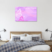 蝶と星バルミツワーサインインボード キャンバスプリント (インサイチュ (寝室))