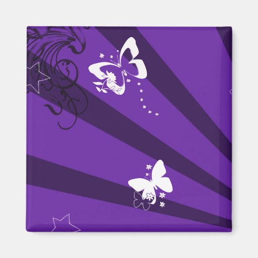 蝶と星6 マグネット (正面)