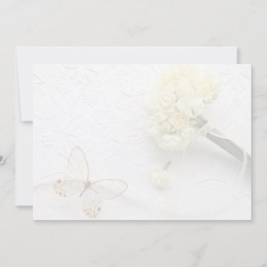 蝶と春の花 招待状 (裏面)