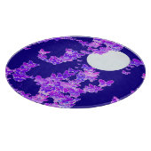 蝶と月並み – 薄紫、ダークブルー カッティングボード (角)