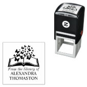 蝶と本"のライブラリから"名前 セルフインキングスタンプ (インサイチュ)