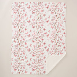 蝶と植物性シェルパブランケット シェルパブランケット