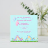 蝶と毛虫の誕生日招待状 招待状 (スタンド正面)