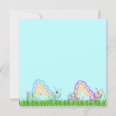 蝶と毛虫の誕生日招待状 招待状 (裏面)