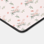 蝶と水エレガント色ピンクのバラ デスクマット (コーナー)