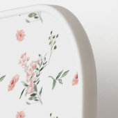 蝶と水エレガント色ピンクのバラ ピックルボールラケット (左詳細)