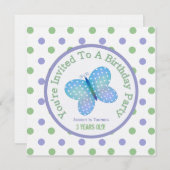 蝶と水玉 : パーティーの招待状 招待状 (正面/裏面)