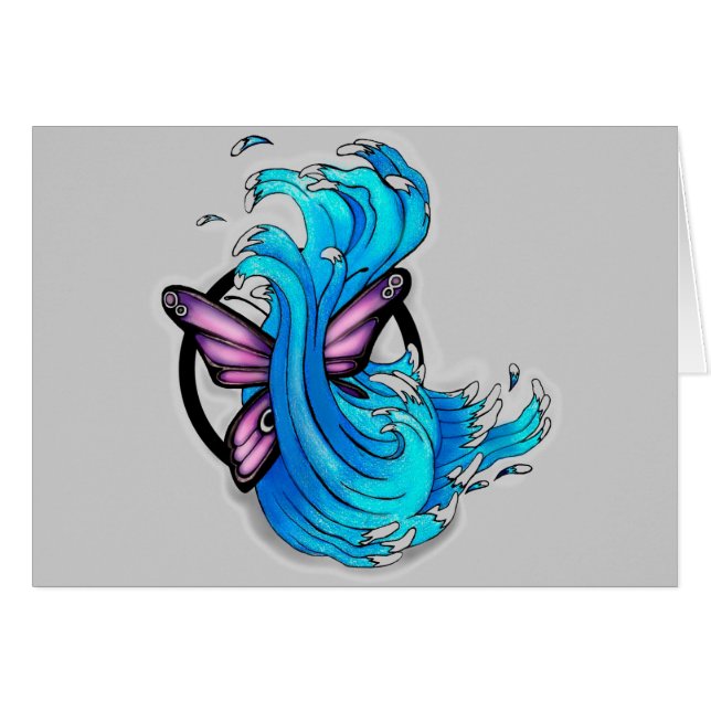 蝶と波 (正面横)