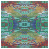 蝶と泳ぐ人魚のファンタジー ファブリック (見本)