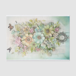 蝶と混合メディア 薄葉紙