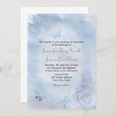 蝶と渦巻きの結婚式招待状 招待状 (正面/裏面)