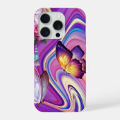 蝶と渦巻き iPhoneケース (裏面)