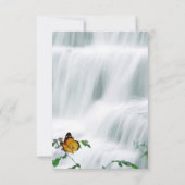 蝶と滝の結婚式RSVPカード 出欠カード (裏面)